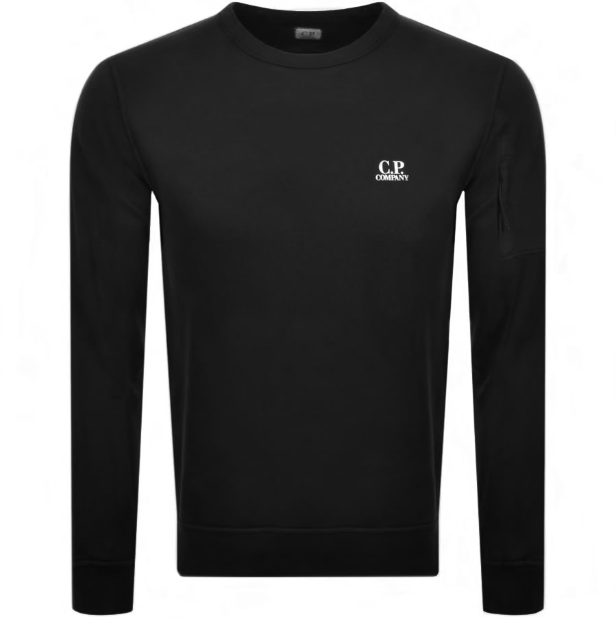 Alternative Image for ProductCP Company Crew Neck Logo Sweatshirt Black1